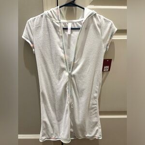 Girls white terry cover-up size S / brand new with tags